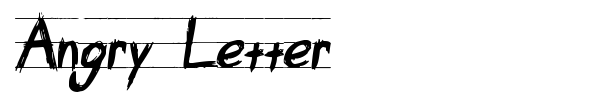 Angry Letter font preview